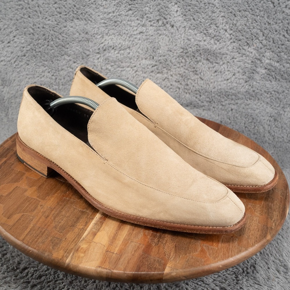 Donald Pliner Men's Size 11 Gregg Suede Slip-On Loafers Sand Spain